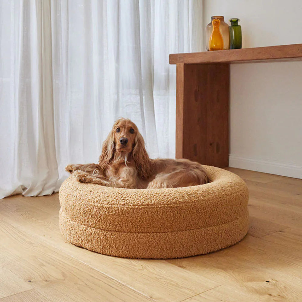 Cozy Plush Circular Cat Bed - Soft Pet Haven