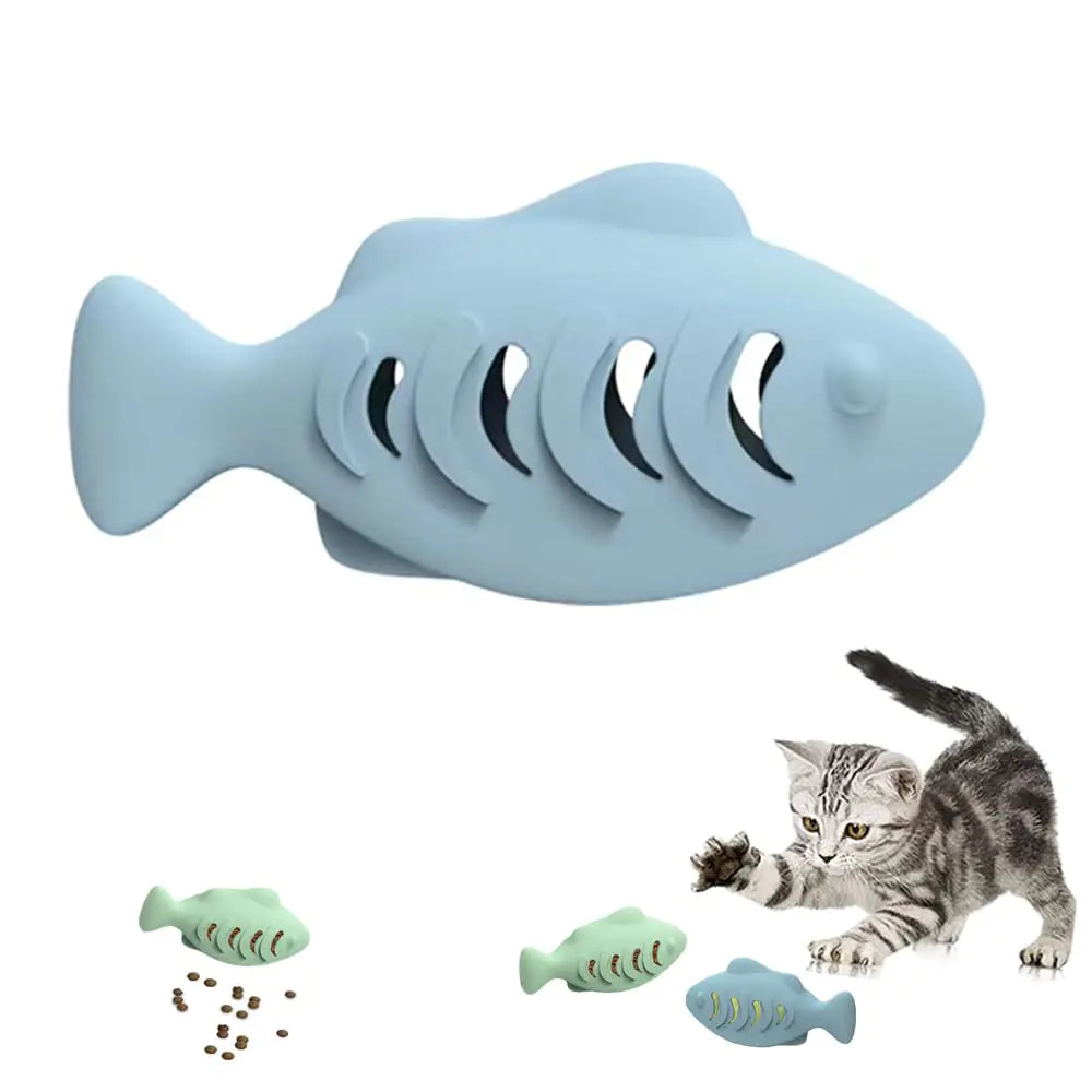 Indoor Cat Treat Puzzle Toy - Blue