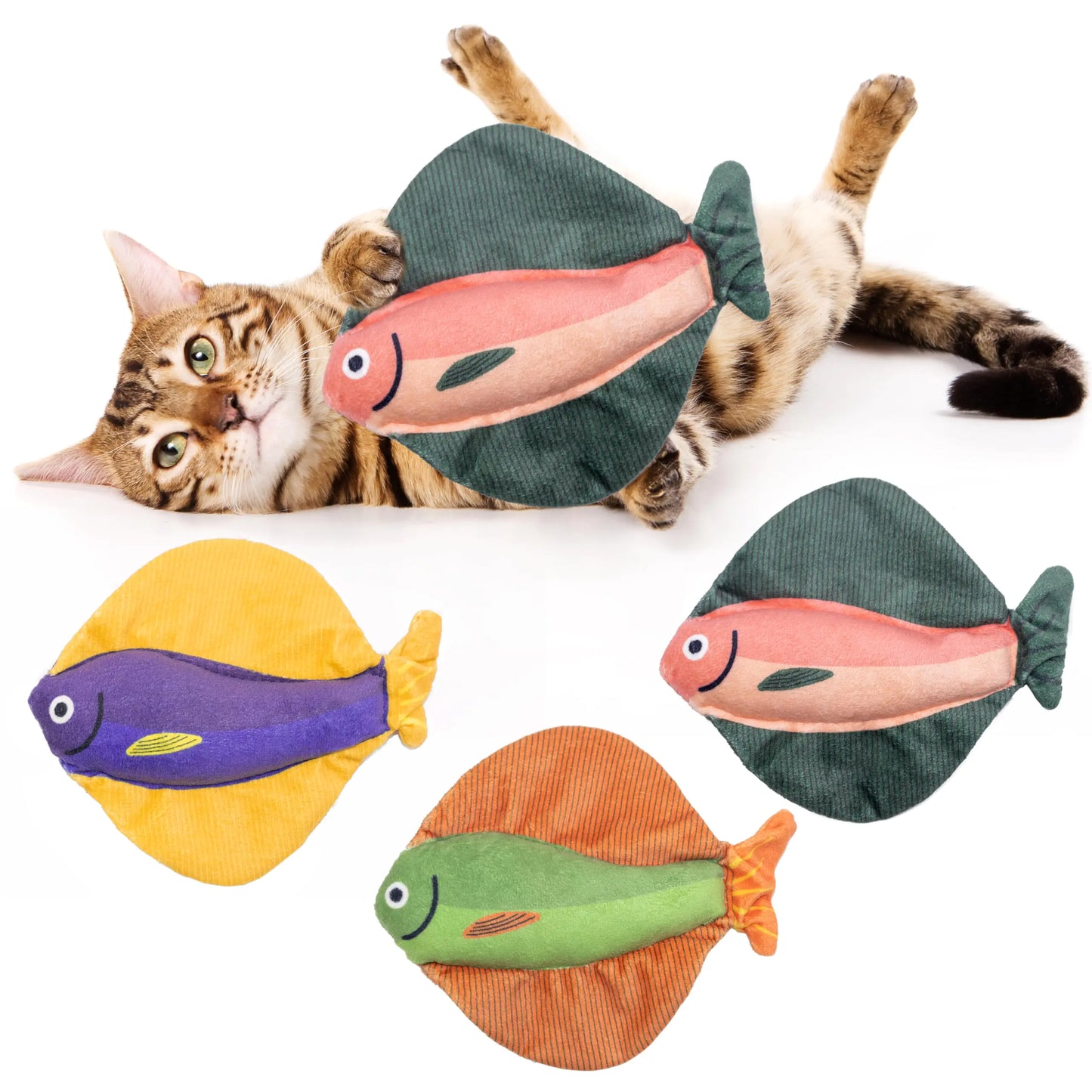Maiiu Crinkle Catnip Fish Trio